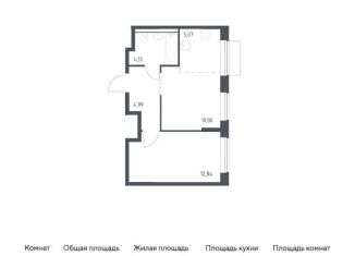Продам однокомнатную квартиру, 37 м2, Москва, жилой комплекс Квартал Домашний, 1, станция Курьяново