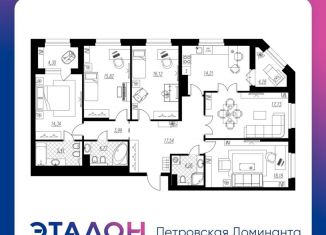Продается пятикомнатная квартира, 138.1 м2, Санкт-Петербург, Петровская коса, 6к1, муниципальный округ Петровский
