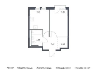 Продам однокомнатную квартиру, 32.2 м2, деревня Новосаратовка
