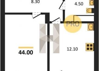 Продам однокомнатную квартиру, 44 м2, Воронеж, бульвар Содружества, 1