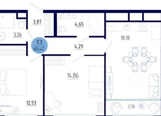 Продаю 2-ком. квартиру, 65.4 м2, Рязанская область