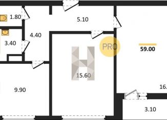 Продается 2-комнатная квартира, 59 м2, Воронеж, улица Шишкова, 140Б/6, Центральный район