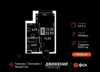 Продажа квартиры студии, 23.9 м2, Москва, ЗАО, жилой комплекс Движение. Говорово, к1