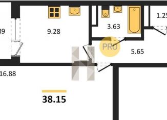 Продажа однокомнатной квартиры, 38.2 м2, Воронеж, Покровская улица, 19