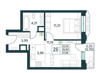 Продажа 2-комнатной квартиры, 37.4 м2, Москва, Рязанский район