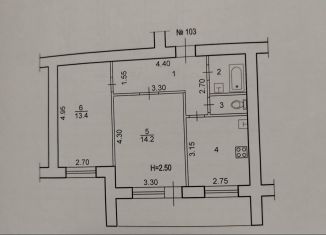 Сдам в аренду двухкомнатную квартиру, 48.3 м2, Волгоград, Метростроевская улица, 11