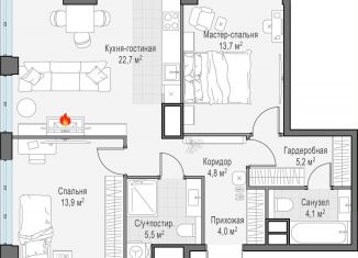 Продам 2-ком. квартиру, 74 м2, Москва, район Раменки, проспект Генерала Дорохова, 39к2А