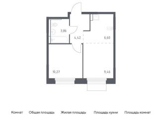 Продается 1-ком. квартира, 34.6 м2, Московская область, жилой комплекс Мытищи Парк, к5