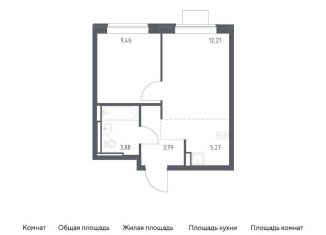 Продается 1-комнатная квартира, 34.6 м2, село Ям, жилой комплекс Прибрежный Парк, 10.1