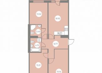 3-ком. квартира на продажу, 88.1 м2, Санкт-Петербург, метро Проспект Просвещения