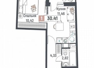 Продается однокомнатная квартира, 30.4 м2, Мурино, ЖК Авиатор