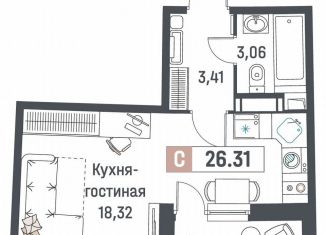 Продаю квартиру студию, 26.3 м2, Мурино, ЖК Авиатор