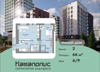 Продажа 2-комнатной квартиры, 66 м2, Пермь, улица Дзержинского, 35А
