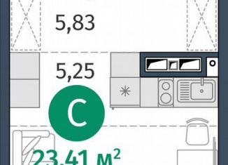 Продается квартира студия, 23.4 м2, Тюмень