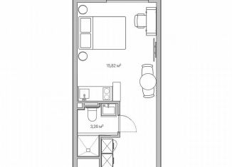 Продаю 1-комнатную квартиру, 19.1 м2, Санкт-Петербург, муниципальный округ Волковское