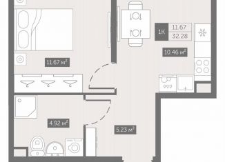 Продается 1-комнатная квартира, 32.3 м2, Санкт-Петербург