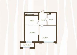 2-комнатная квартира на продажу, 43 м2, Новокузнецк, улица Зорге, 17