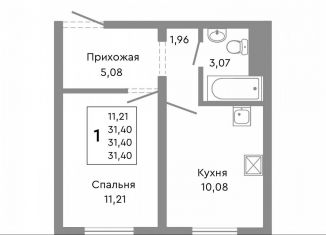 Продается однокомнатная квартира, 31.4 м2, Челябинск