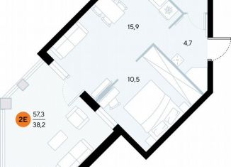 Продаю однокомнатную квартиру, 56.6 м2, поселок городского типа Заозерное, улица Аллея Дружбы, 10А
