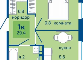 Продажа однокомнатной квартиры, 29.4 м2, Пермь