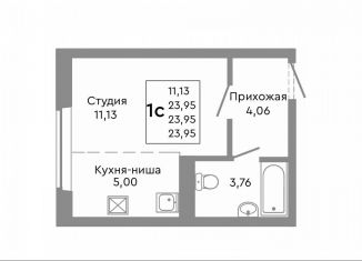 1-комнатная квартира на продажу, 24 м2, Челябинск
