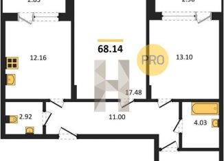 Продам 2-комнатную квартиру, 68.1 м2, Воронеж, Ленинский проспект, 108А