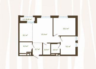 3-ком. квартира на продажу, 62.2 м2, Новокузнецк, улица Зорге, 17