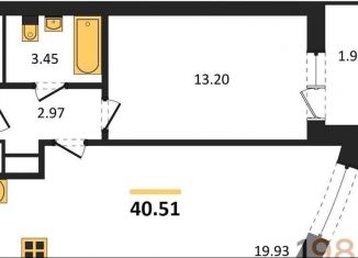 Продам 1-комнатную квартиру, 40.5 м2, село Новая Усмань, Полевая улица, 47А