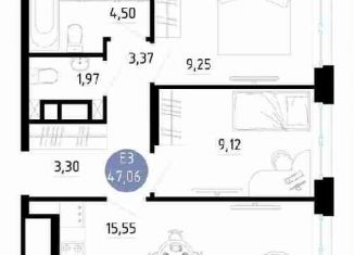 Продам 2-ком. квартиру, 47.1 м2, Рязань