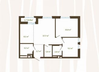 Продается 3-ком. квартира, 62.2 м2, Новокузнецк, улица Зорге, 17