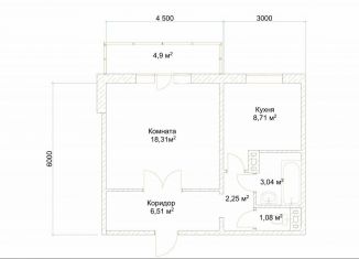 Продажа 1-комнатной квартиры, 41.4 м2, Челябинск, Электростальская улица, 20А