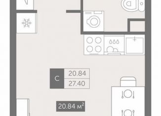 Продается квартира студия, 27.4 м2, Санкт-Петербург