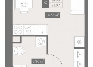 Продам квартиру студию, 22 м2, Санкт-Петербург