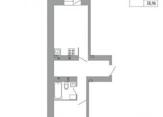 Продается двухкомнатная квартира, 39.7 м2, Кукмор, улица Степана Разина, 38Б