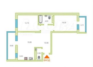 Сдам в аренду 2-ком. квартиру, 78 м2, Тюмень, улица Газовиков, 79, ЖК Европейский Берег