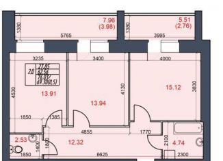Продаю двухкомнатную квартиру, 69.3 м2, Череповец, Октябрьский проспект, 98