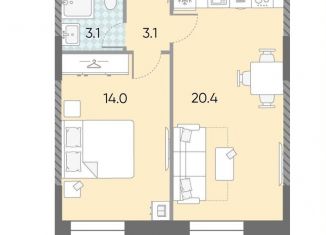 Продажа 1-ком. квартиры, 40.6 м2, Москва, ЖК Зиларт, 18/19/27, метро ЗИЛ