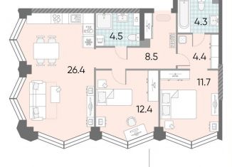 Продам двухкомнатную квартиру, 72.2 м2, Москва, метро ЗИЛ, ЖК Зиларт, 21/22