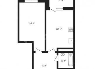 Продам 1-комнатную квартиру, 43 м2, Тюмень, ЖК Горизонт, улица Мельникайте, 2к12