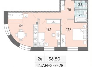 Продается 2-ком. квартира, 56.8 м2, Москва, ЖК Зиларт, 18/19/27, метро ЗИЛ
