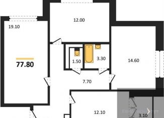 3-ком. квартира на продажу, 77.8 м2, Воронеж, улица Полковника Богомолова, 1Т