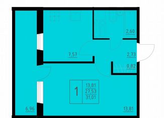 Продам 1-ком. квартиру, 31 м2, Пермь