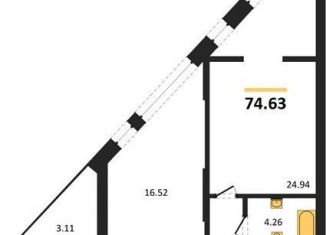 Продажа 2-комнатной квартиры, 74.6 м2, Воронеж, набережная Чуева, 7