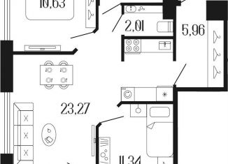 Продажа 3-комнатной квартиры, 58.9 м2, Санкт-Петербург, Ломаная улица, 11В