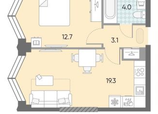 Продам 1-ком. квартиру, 39.1 м2, Москва, ЖК Зиларт, 21/22, метро ЗИЛ