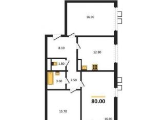 Продам 3-комнатную квартиру, 80 м2, Воронеж