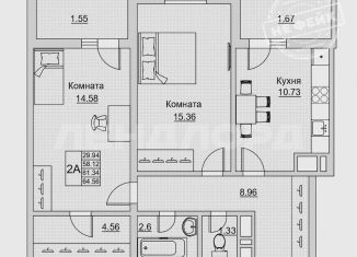 Продается двухкомнатная квартира, 64.6 м2, Ростов-на-Дону, Тибетская улица, 1Бс2, Ворошиловский район