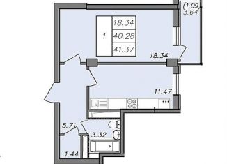 Продаю 1-ком. квартиру, 41.4 м2, Воронеж, Волгоградская улица, 45