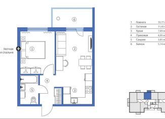 Продаю 2-ком. квартиру, 42.6 м2, Карелия