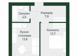 Продам 1-комнатную квартиру, 38.7 м2, Екатеринбург, Ленинский район